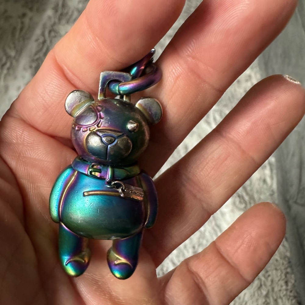 Coach Iridescent Bear Key Holder - Picture 2 of 3